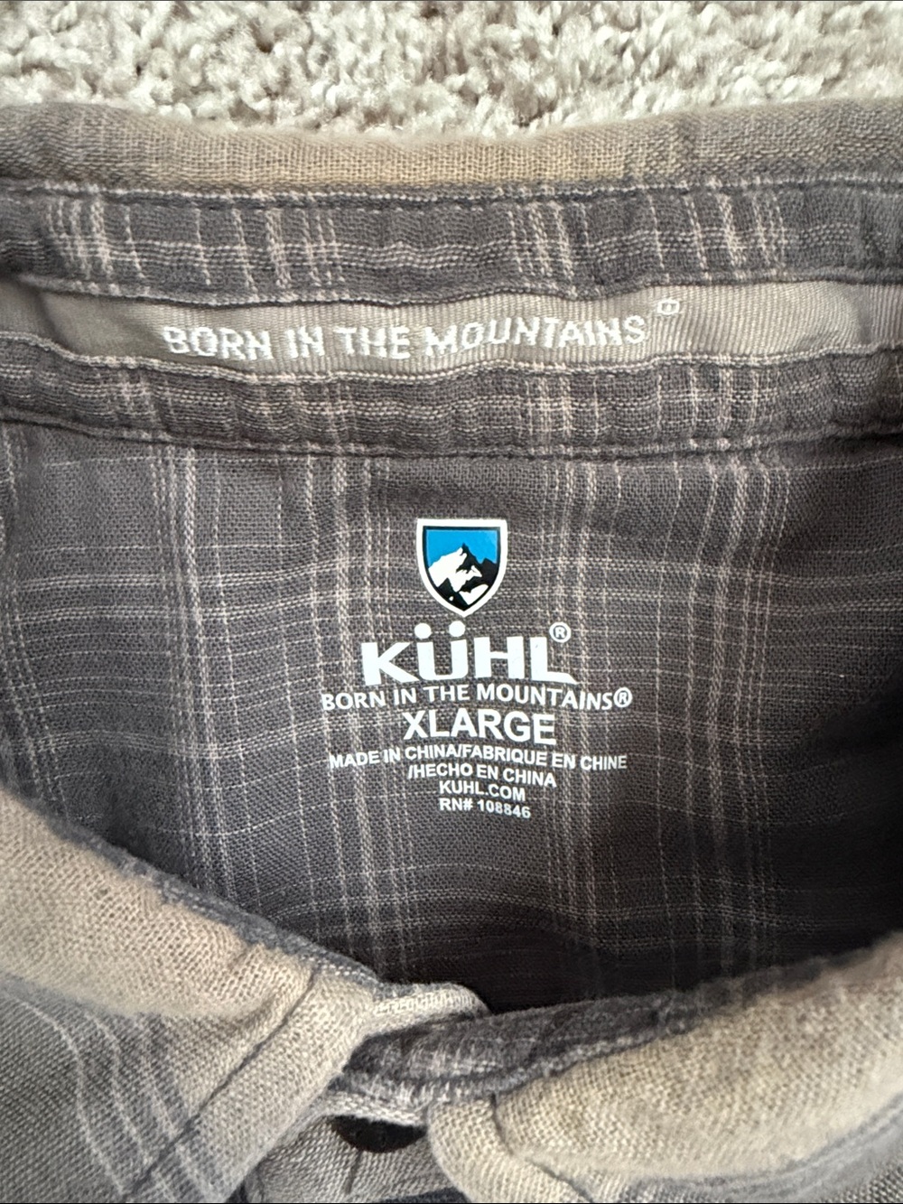 Kuhl Men's Brown and Gray Plaid Button-Down Shirt - Picture 5 of 7